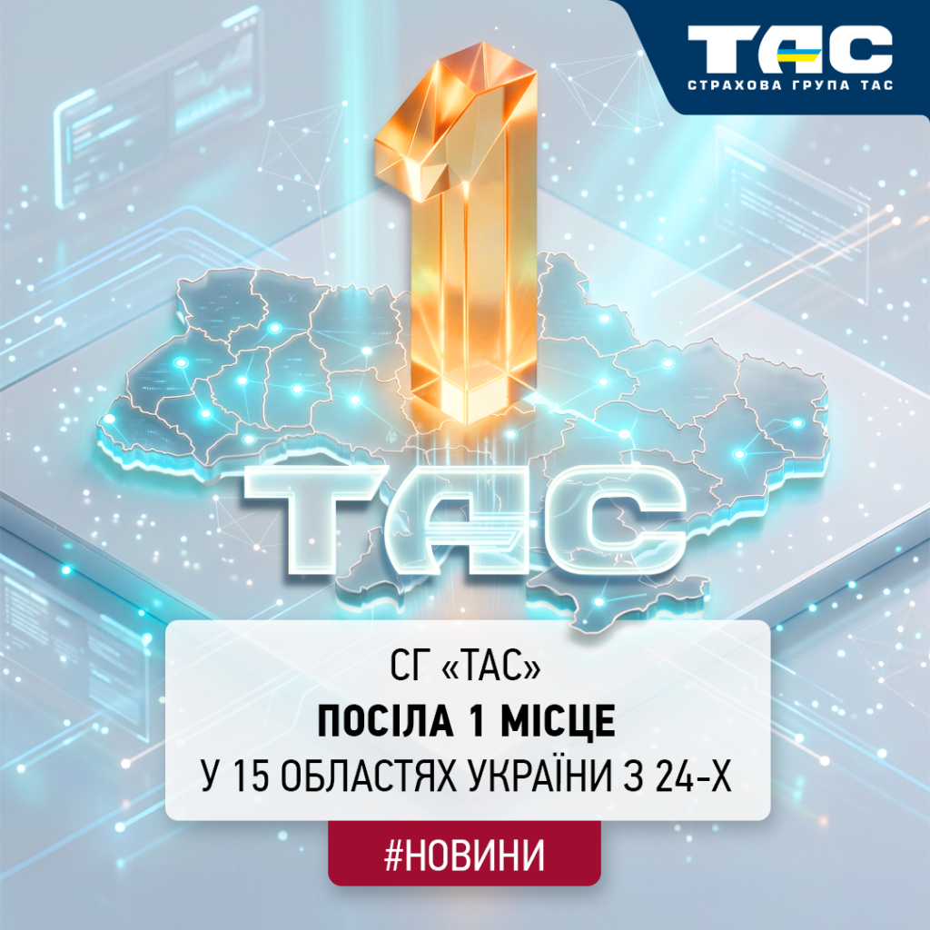 СГ «ТАС» вчергове підтвердила звання абсолютного лідера страхового ринку в розрізі регіонів
