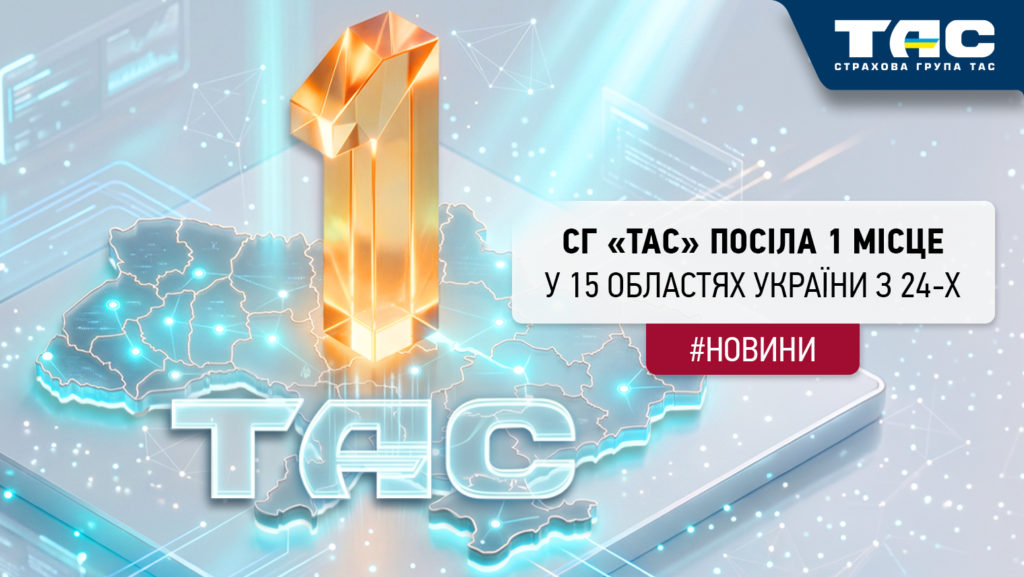 СГ «ТАС» вчергове підтвердила звання абсолютного лідера страхового ринку в розрізі регіонів